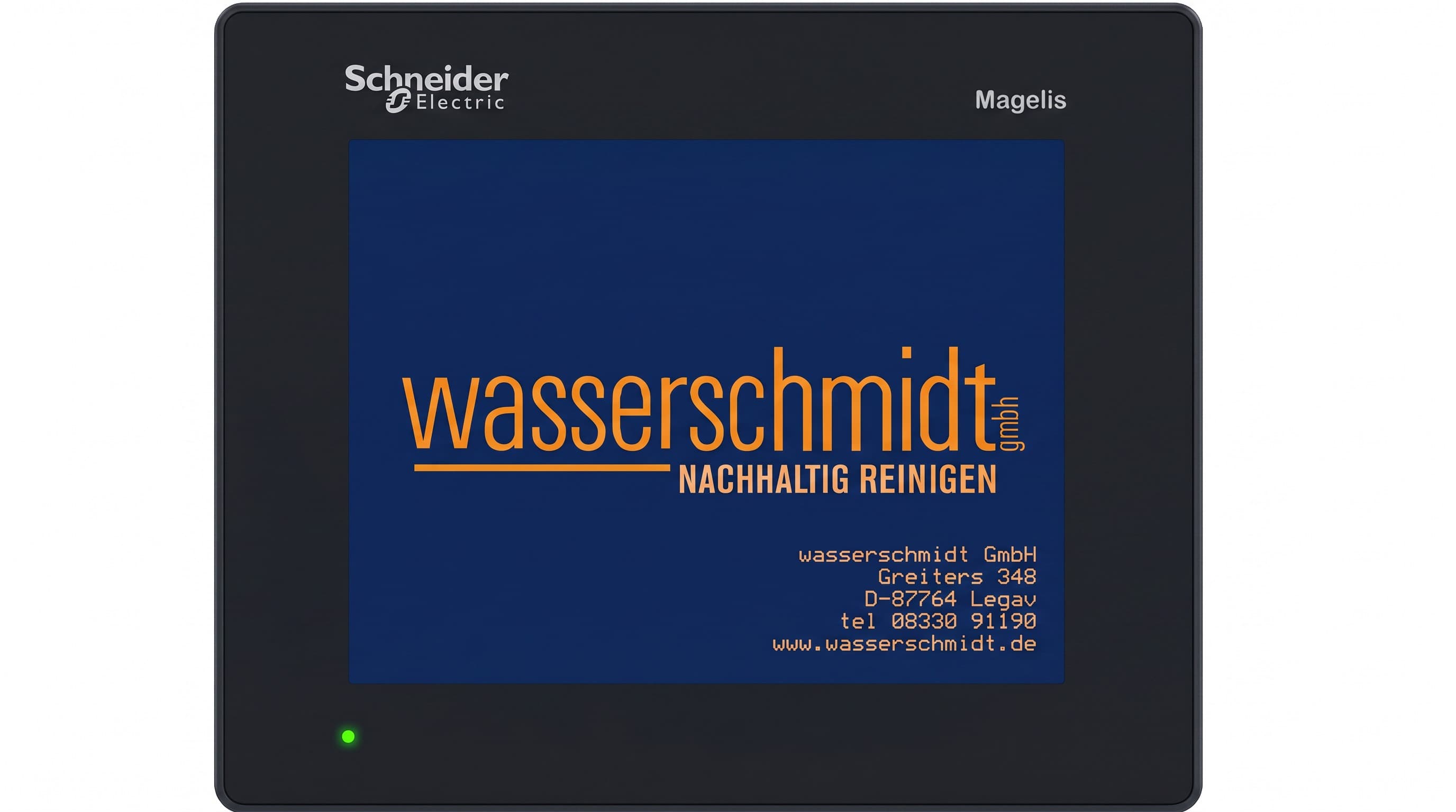 Schneider Magelis HMI der wasserschmidt-Anlage im StarWash Maschinenraum