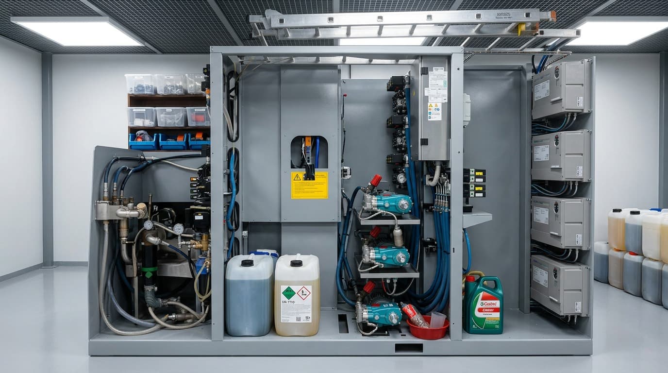 Industrielle Reinigungsmittel-Anlage mit automatischer Dosierung